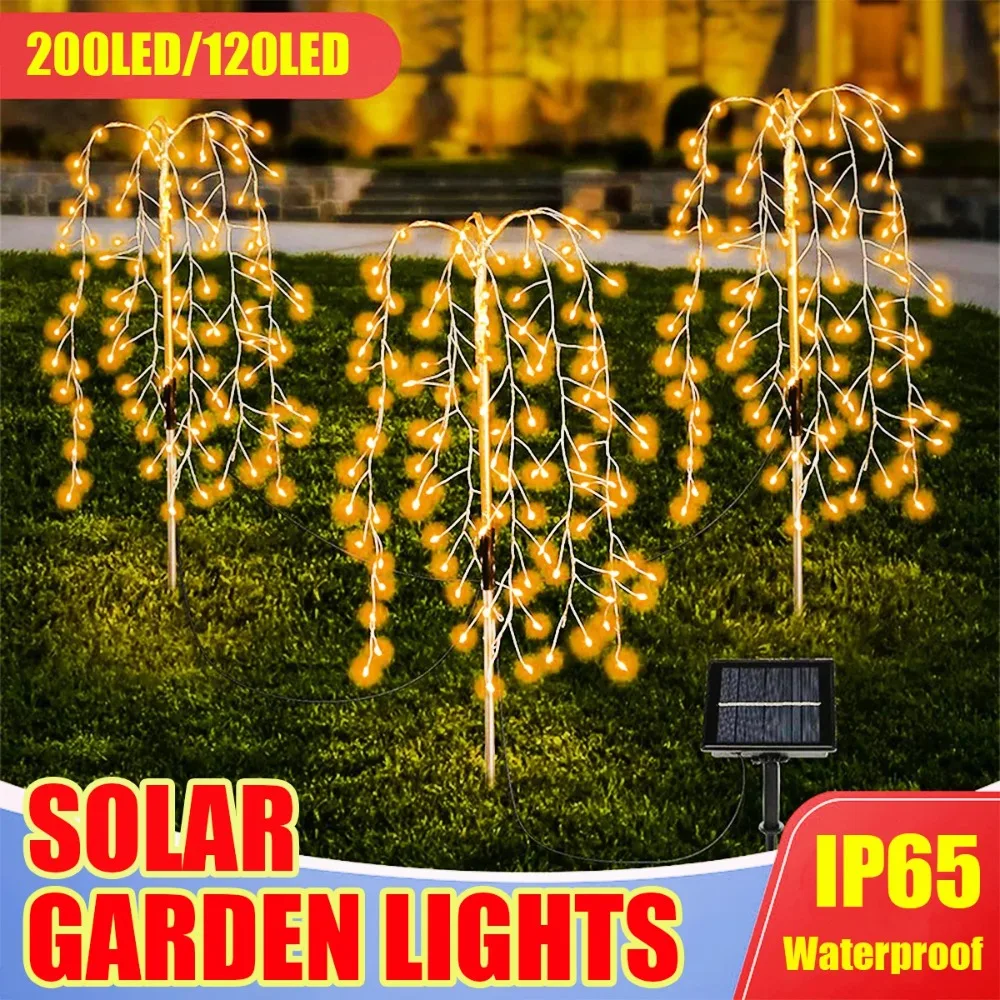 Description Picture 2 of itemNEW Solar Outdoor Lights 120/200 LEDS String Light Outdoor Solar Powered Lamp 8 Lighting Modes Garden Terrace Path Decorative