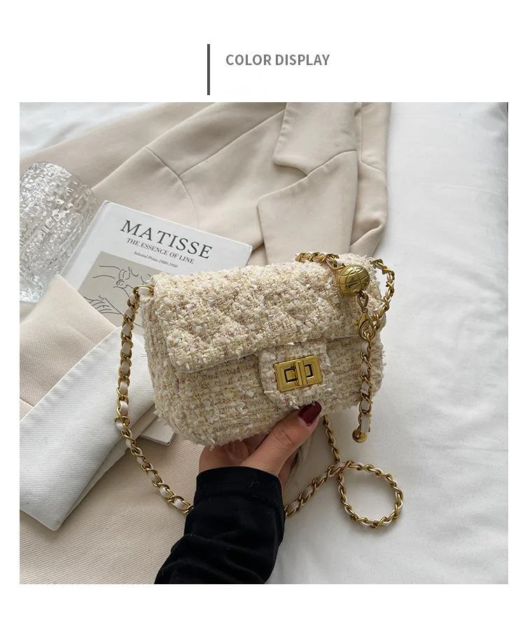 Nuovo vento profumato di lana autunno inverno nuova mini borsa a tracolla a forma di canapa e cotone da donna carina_voghion.com