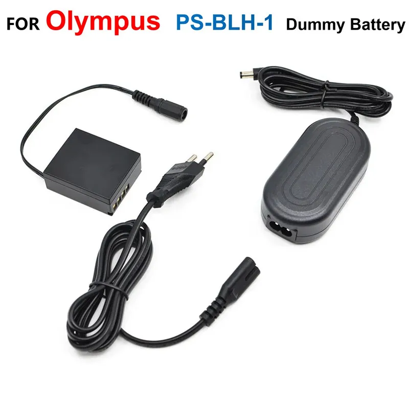 Ps-Blh-1 Dc Accoppiatore Blh1 Dummy Battery + Ac-E6 Adattatore Di Alimentazione Per Olympus Em1 Mark Ii Em1-2 Em1 Mark 2 Fotocamera Digitale
