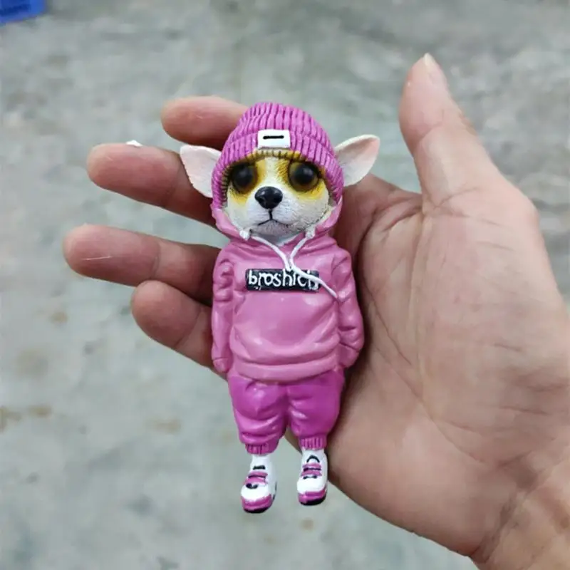 튼튼한 정원 장신구, 서있는 개 조각, 장식 서있는 개 동상, 어린이 선물, 책상용 개 조각