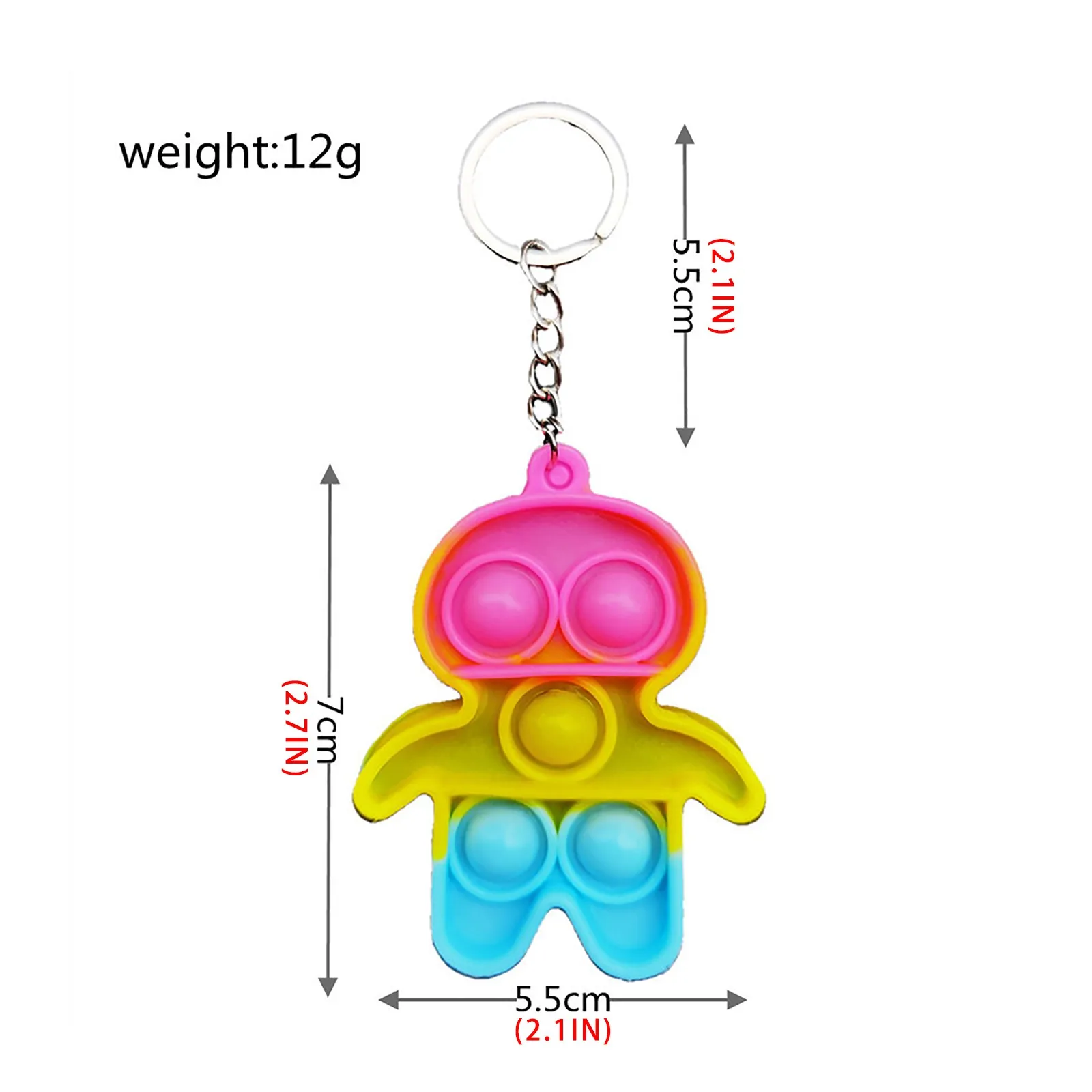 Mini Pops Simple Dimple Keychain Its Push Bubble Anxiety Sensory Fidget Toy Anti Stress Relief For Autism Adults Key Chain Toys squishy mesh ball Squeeze Toys