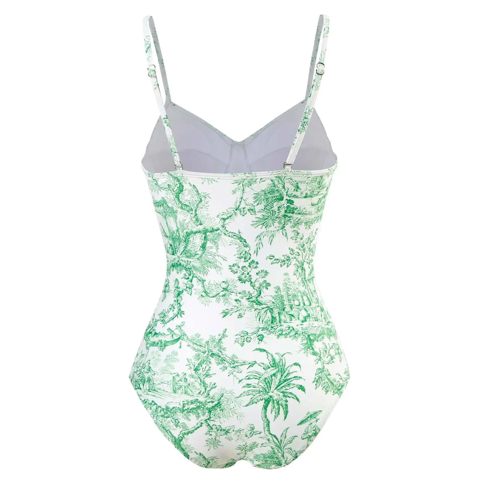 ZAFUAZ 2024 New Reversible Tie-Shoulder One Piece Swimsuit With Skirt Women Ruffle Swimwear Luxury Retro Monokini Bathing Suit