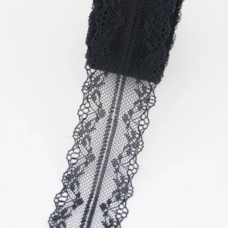 (10 Yards/roll) Black Lace Ribbon Fabric Webbing Decoration Polyester Material Lovely Gift Packing Handmade DIY Material