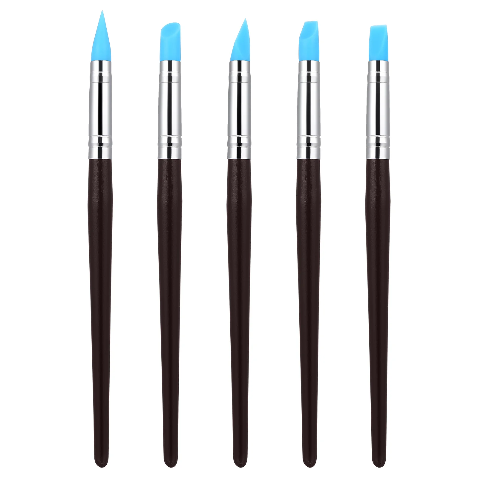 

5 Pcs Artist Paint Brush Set Baking Mould Cake Decorating Tools Silicone Molds Fondant Carving Pens Clay