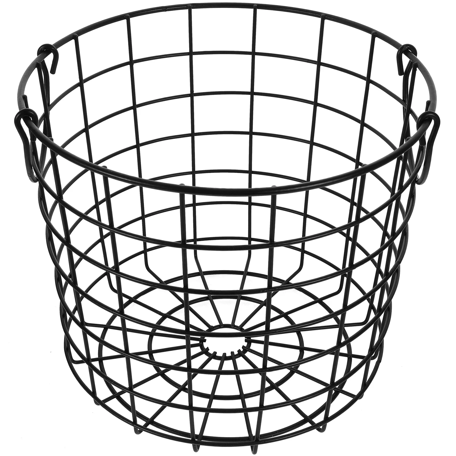

Simple Iron Mesh Dirty Clothes Basket Laundry Baskets with Handle Hamper Rural Grid
