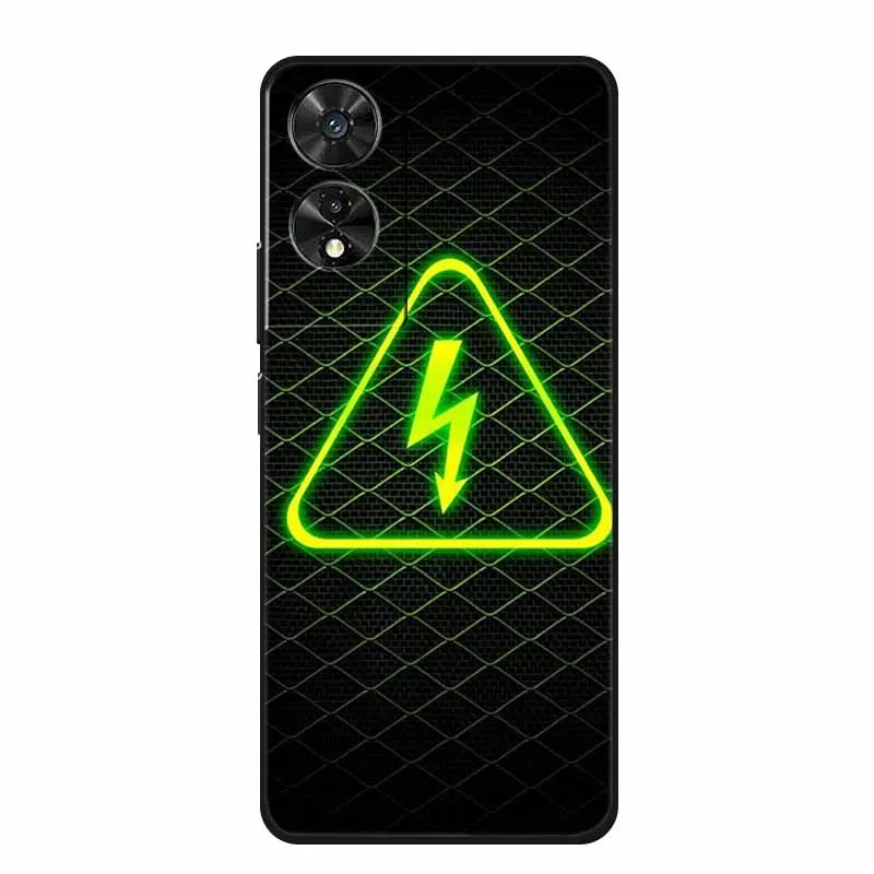 Black Geometric Silicone TPU Phone Case - Soft Back Cover Shield