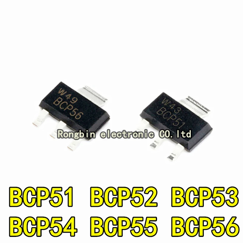 

40PCS NEW SMD BCP51 BCP52 BCP53 BCP54 BCP55 BCP56-16 SOT-223 Triode