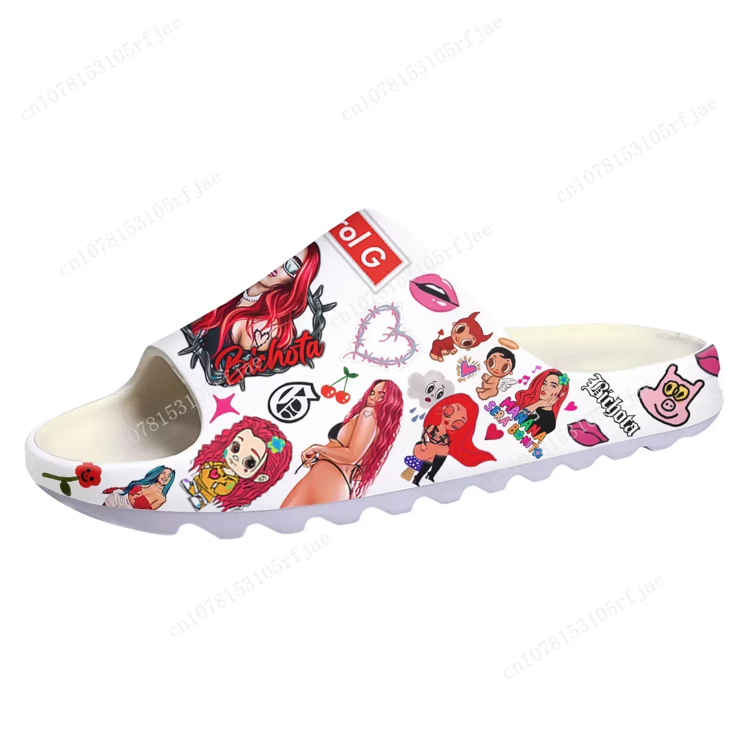 Karol G Bichota Soft Sole Sllipers High Grade Home Clogs Customized Step on Water Shoes Mens Womens Teenager on Shit Sandals