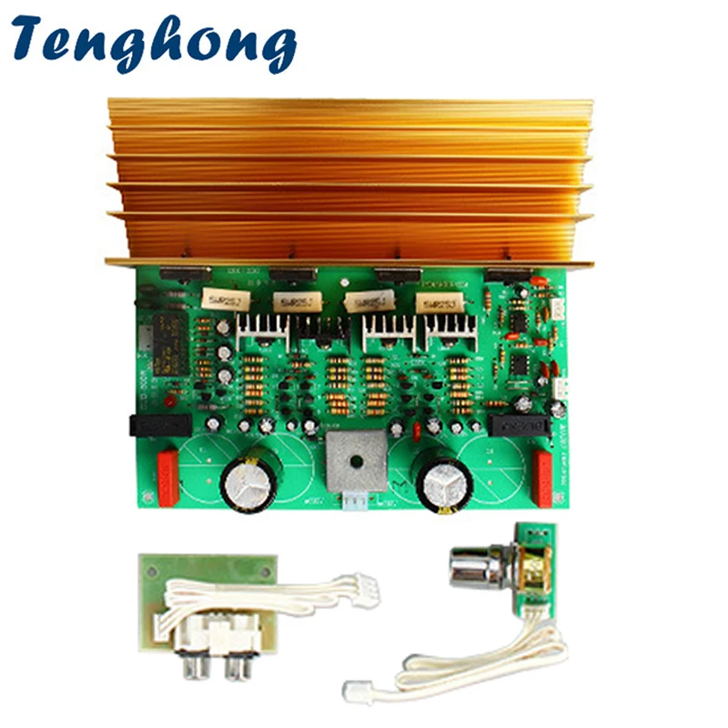 

Tenghong 1pcs Mono 500W 1943+5200 High Power Subwoofer Sound Amplifier Board AC24-30V Heavy Bass Audio AMP Amplificador