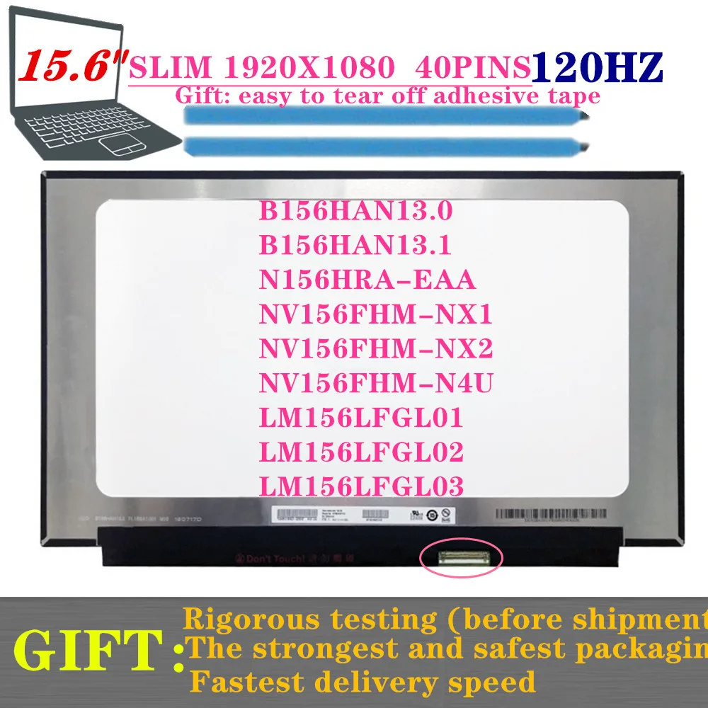 Matriz de Tela Lcd para Laptop para Asus Fhd Tela sem Toque Led Ips Fhd Fx505du Fx505dv Fx505dt Fx505dt 120hz 15.6in 40 Pcs