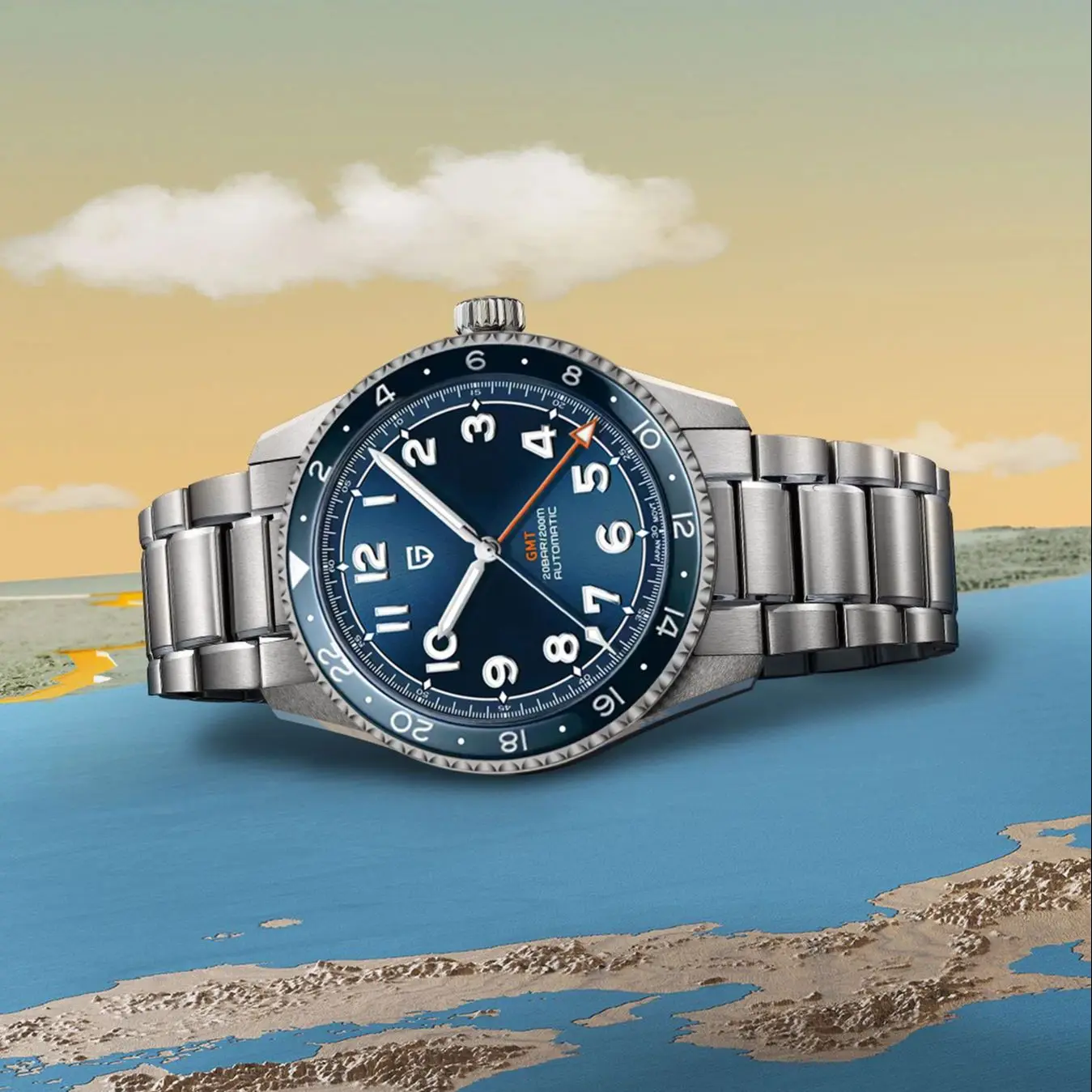 PAGANI DESIGN 2024 NEW PD1784 NH34 Men'S Sports Automatic Mechanical Stainless Steel Watch GMT Top Brand Sapphire reloj hombre