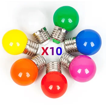 다채로운 LED 전구 램프, 전구 램프, 앰플, 3W, 5W, AC220V, 2835 손전등, G45 글로브 전구, 홈 데코, B27, B22, 10 개