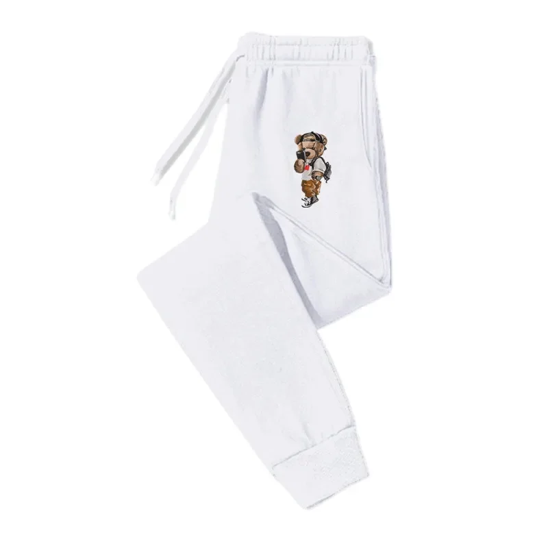 Men Spring Autumn Pant Drawstring Polyester Fiber Embroidery Casual Trousers Loose Jogging Pants High Street Harajuku Sweatpant
