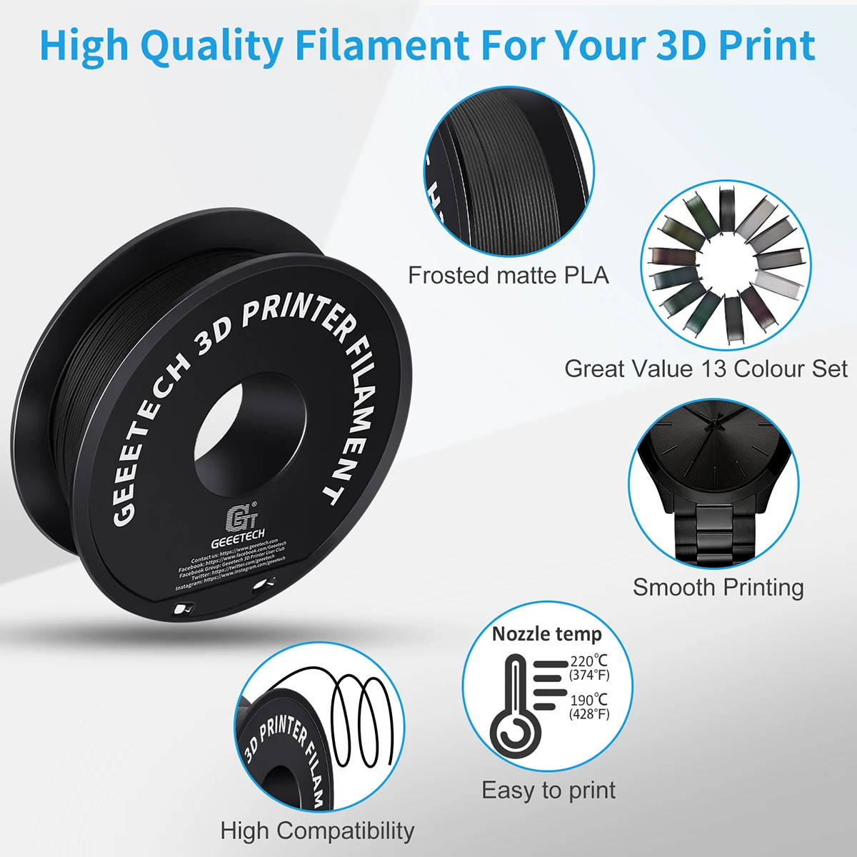 10Kg 3d Matte PLA Filament 1.75mm Spool Wire For 3D Printer Material Vacuum packaging 3d printer filaments,3d pen filament