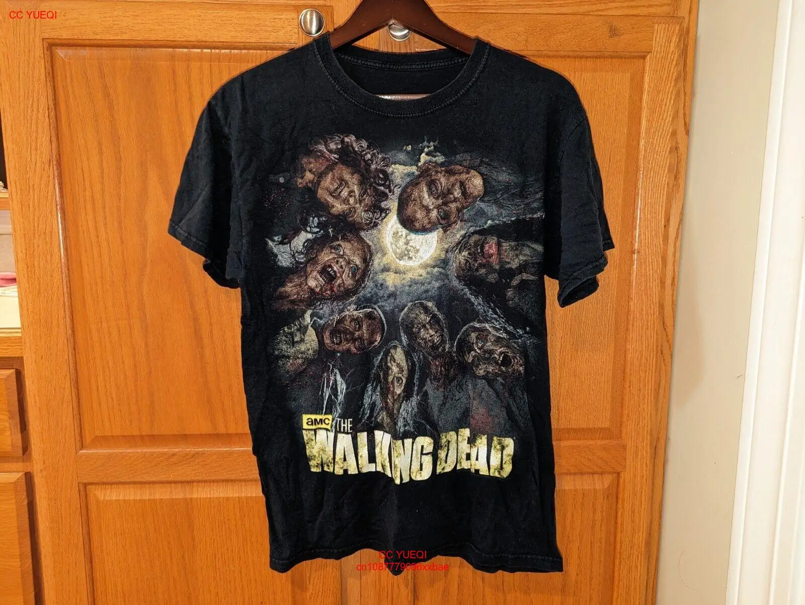 2014 Мужская черная футболка AMC Ходячие мертвецы зомби Размер M Средний
