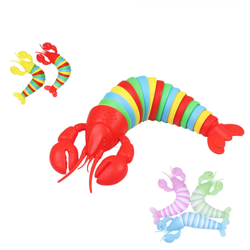 Lobster Flexible Fingertip Sensory Novelty Emulation Worm Toy Kid