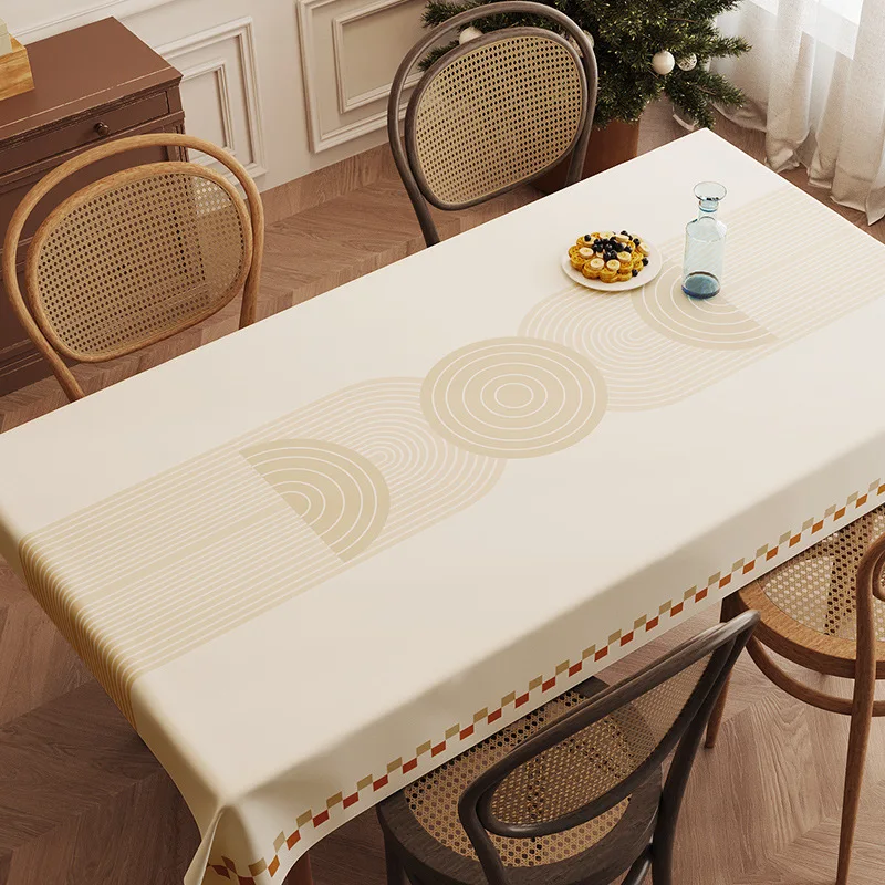

Small fresh rectangular new dust-proof tablecloth 2024 yellow