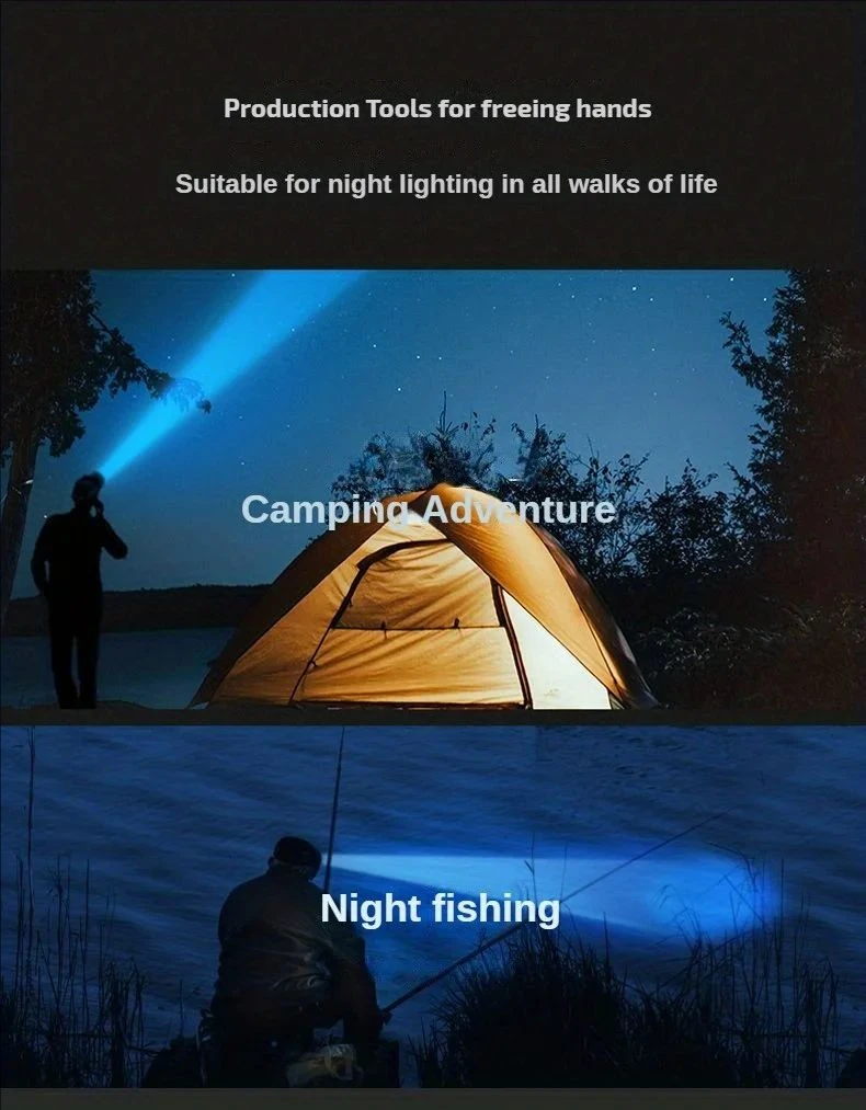 High Power Head Flashlight Rechargeable 5 LED Headlamp For Fishing Camping Headl