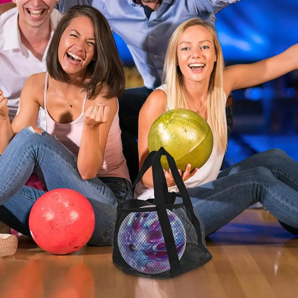 Bowling Mesh Bag Single Ball Tote Bag With Handle Bowling Ball Holder Sports Equipment Storage Net For Gym Outdoor 볼링 가방
