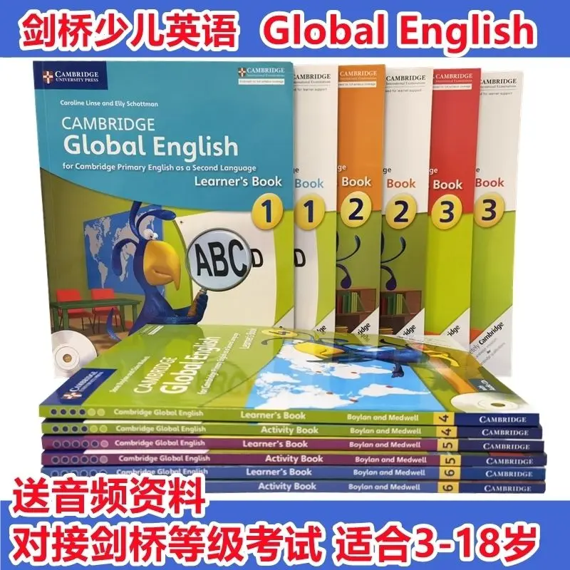 

Point reading version Global English Cambridge International Children's English Level 1-6 Original +Audio materials