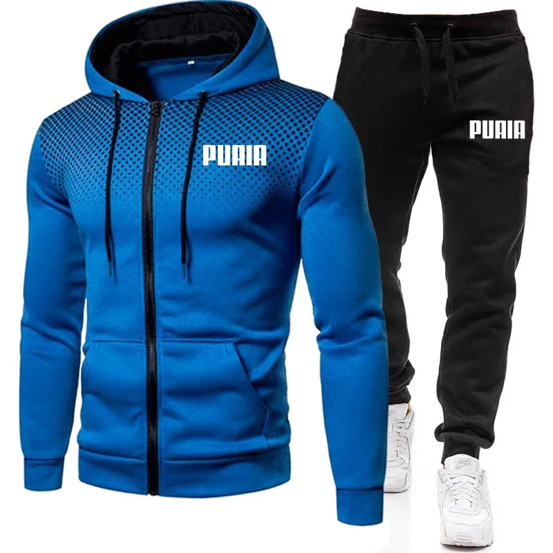 Fashion PUAIA Men\'s Sweatshirt Hoody for Men Male Suit Spring Female Man Sets Women\'s Tracksuit Sportswear Hoodies + Sweatpants
