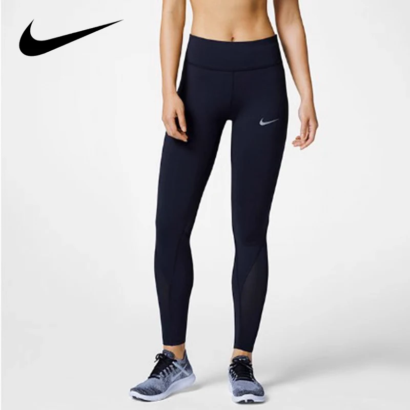 

Original Nike Leggings Women's High Stretch Running Fitness Yoga Training Leggings Sports Quick Dry Nine-point Pants 889562-010