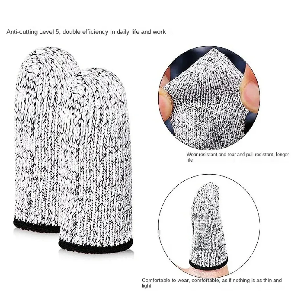 STGOOD Cut Resistant Sleeves With Thumb Hole, Arm Protection Knit Sleeves, Level 5 Protection, Slash Resistant Safety Protective Sleeves, Grey, 1 Pair