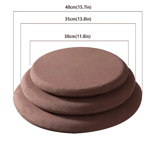 Coussin de chaise rond en mousse à mémoire de forme, antidérapant, doux, rond, coussin de siège en coton, housse amovible, JAF016 6