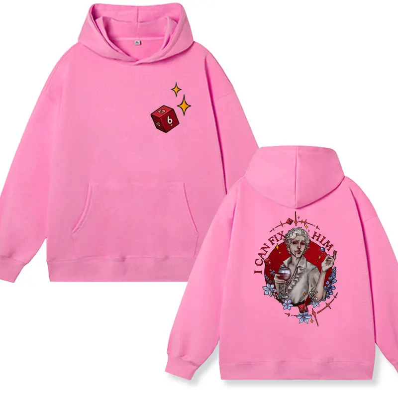 Limited Astarion Baldurs Gate 3 Vintage Graphic Print Hoodie Men's Fashion High Quality Fleece Pullover Oversized Sweatshirts