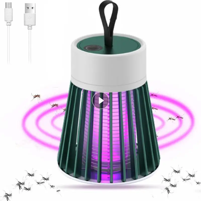 Lampada Antizanzare Shock Elettrico Trappola Per Mosche Usb Zapper Repellente Per Insetti Camera Da Letto Lampade Anti-Zanzara Per Esterni 2023