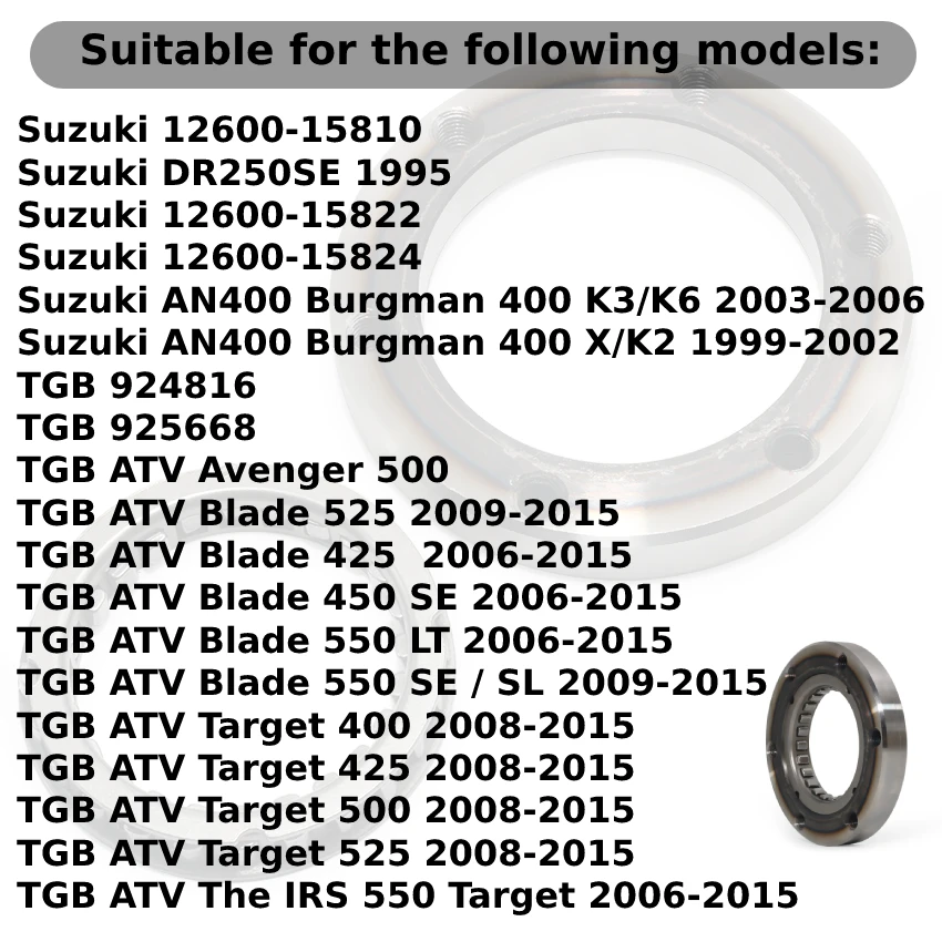Starter Clutch For TGB Blade, Target 425, 450, 525, 550 IRS Scooters | OE 924816, 925668