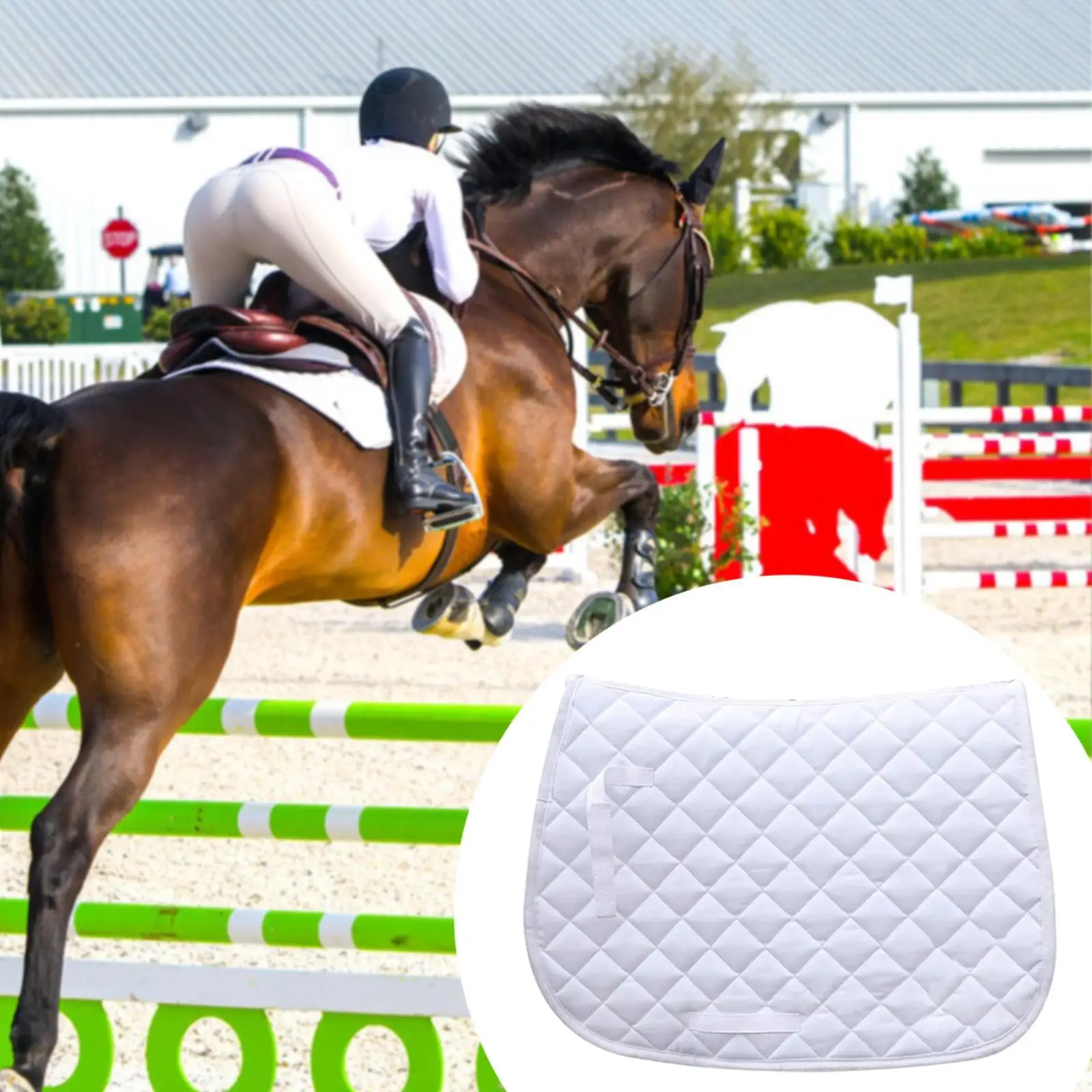 Saddle Pad Dressage Pad Soft Protector Portable Comfortable Sweat Mat Horse Riding Cushion for Equestrian Riding Jumping Show
