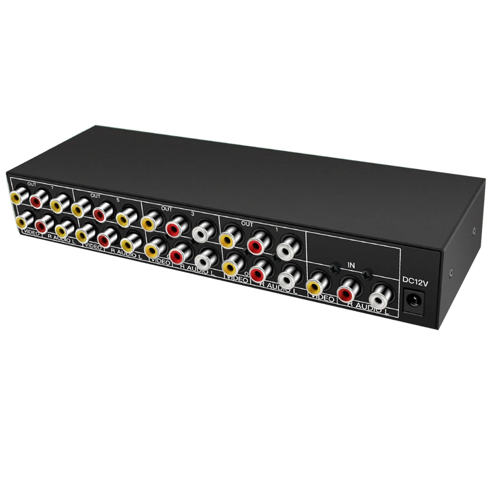 8 Ʈ AV й, 8    й ó ڽ, RCA AV й, STB, DVD, 1X8 RCA