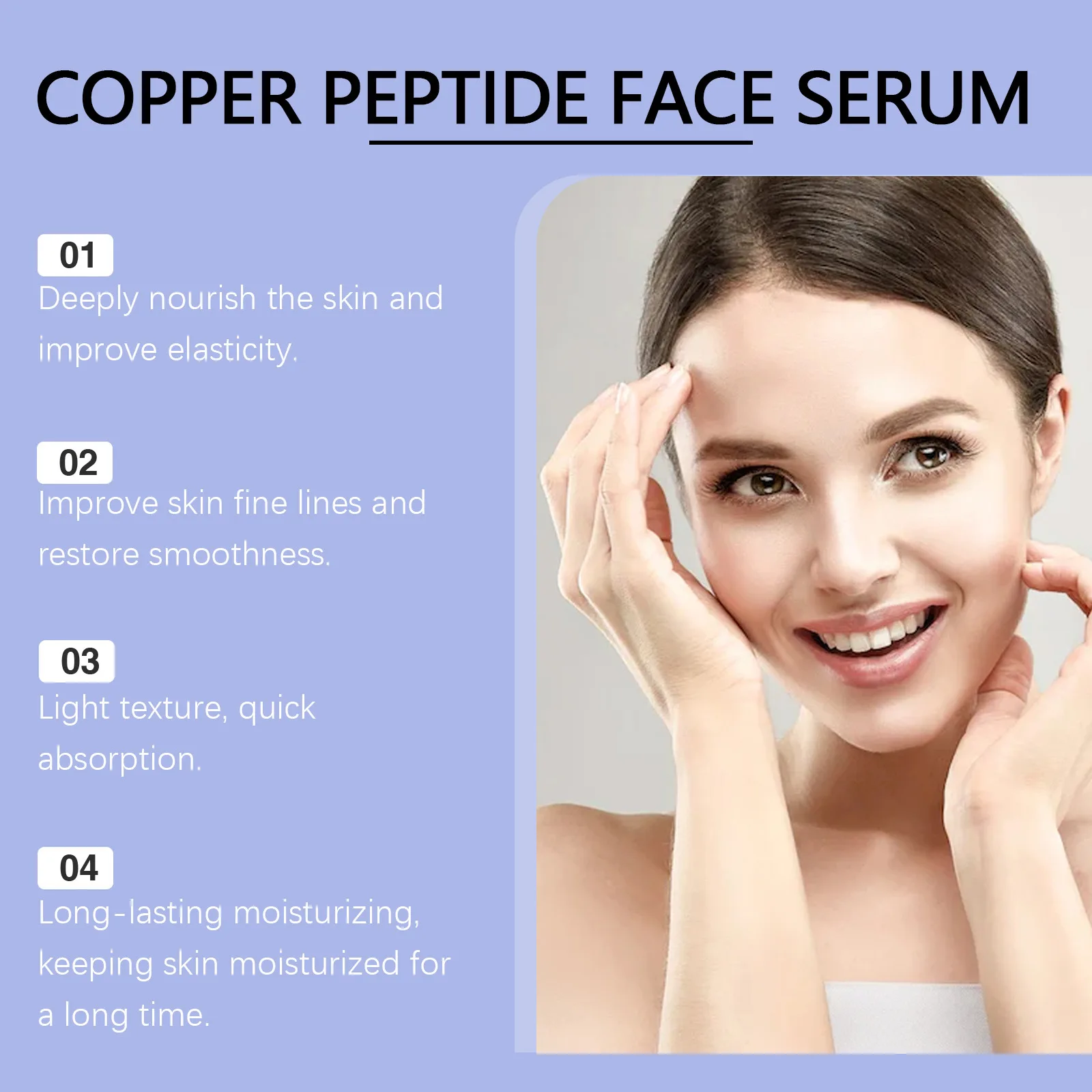 Copper Peptide Serum Anti Aging Remove Wrinkles Fade Fine Lines Shrink Pores Hydrating Soothing Repairing Firming Facial Essence 4