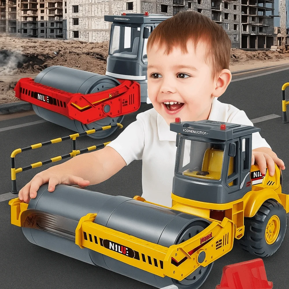 1:60 Scale Engineering Car Model Road Roller Forklift Dumper Construction Truck Toys Vehicle Toy High Simulation