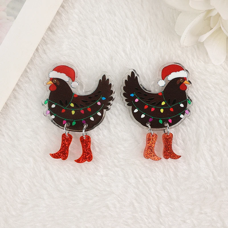 funny-christmas-chicken-drop-earrings-festive-acrylic-jewelry-gift
