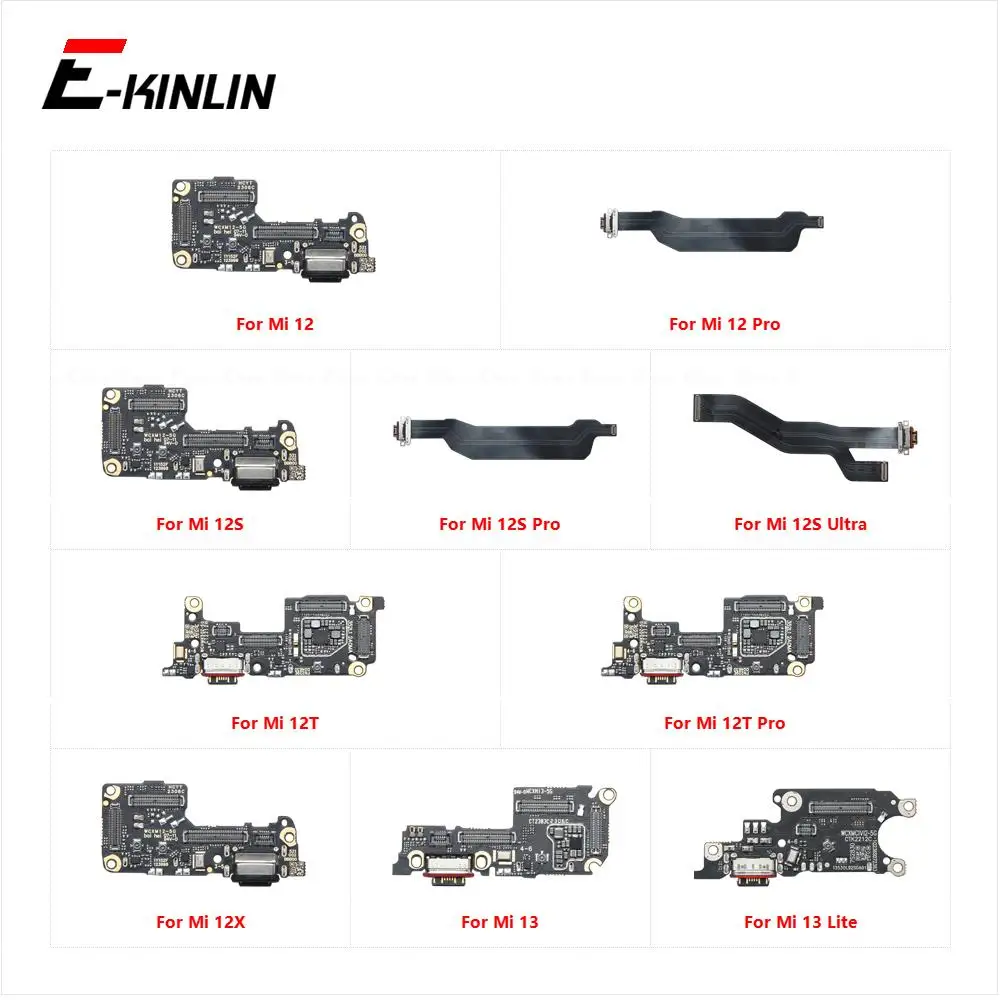 Power Charging Connector Plug Port Dock Board Flex Cable For Xiaomi Mi 13 Lite 12 12S 12T 12X Pro Ultra