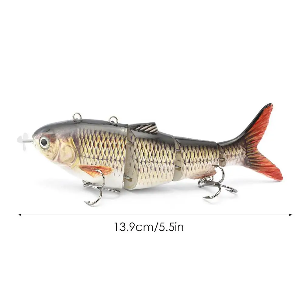 4 Esche Robotiche HENGJIA 15cm 54g - Esca Viva Elettrica Oscillante USB, Neutra, Per Pesca Mare E Fiume