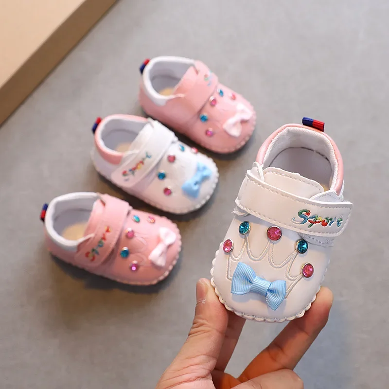 

New Baby Does Not Drop Shoes Baby Girl Single Shoes Newborn Soft Soles New Toddler Shoe Do Not Fall Comfortable