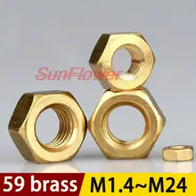 

1~100pcs DIN934 Solid Brass Copper Hex Hexagon Nut for M1.4 M1.6 M2 M2.5 M3 M4 M5 M6 M8 M10 M12 M14 M16 M18 M20 M22 Screw Bolt