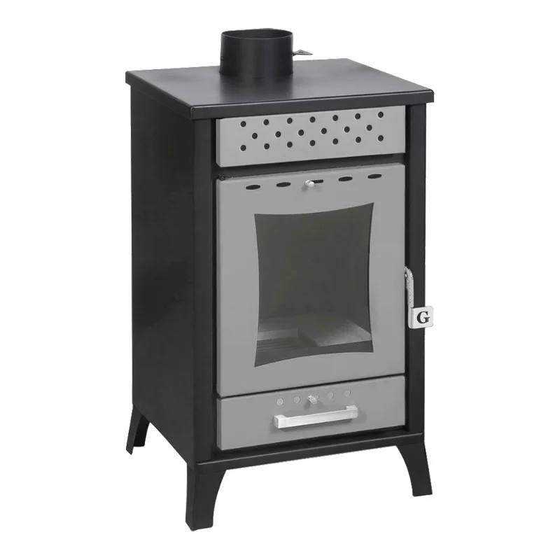 15 kW Wood Burning Steel Stove with Water Jacket | 74% Efficiency Black,  Silver, Red, Beige - AliExpress