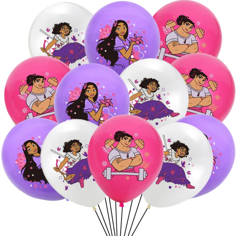 

12pcs Disney Encanto Latex Balloons Birthday Party Decorations Mirabel Isabela Cartoon Decor Helium Globos Baby Shower Balloon