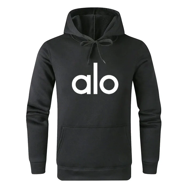 

2024 alo Sports Hoodie Men's and Women's Hip Hop Sweatshirt Luxury Logo Large Loose Hoodie Couple High Quality Sweatshirt