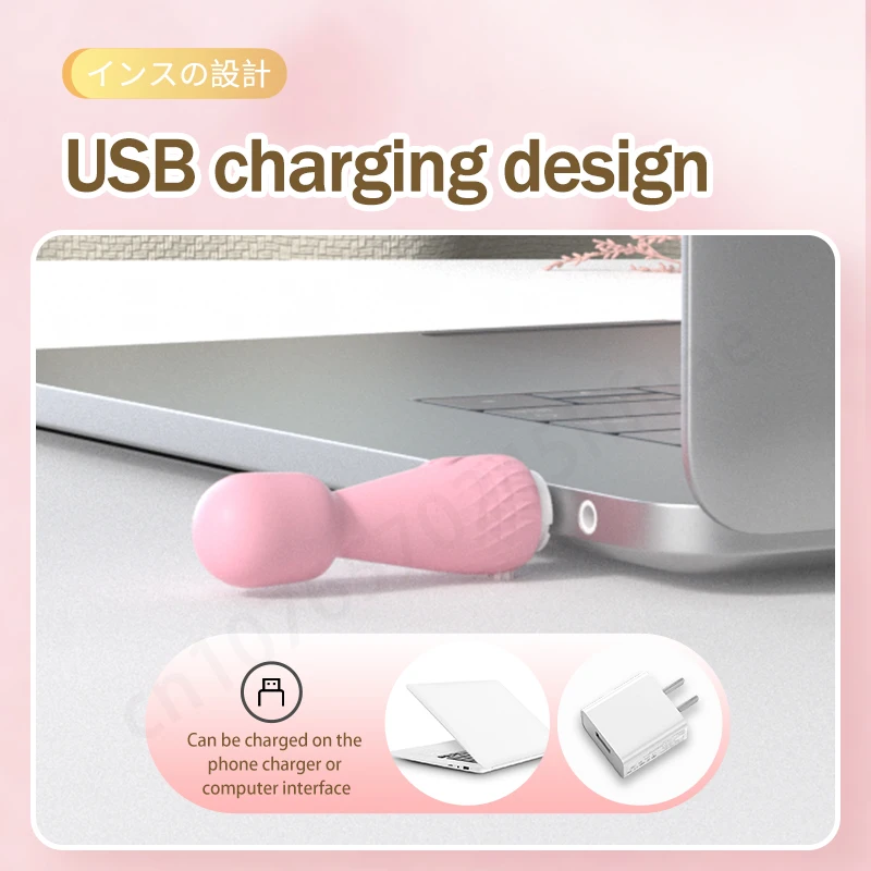 Female Sex Toys Vaginal Vibrators Clit Sucking Vibrator Clitoris Vibrator Vibrator Sex Toy Powerful 10 Modes Vibration Mini Vibrator Magic Stick USB Charging Massager G-Spot Masturbator Vibrators Sex Toy For Women Adult