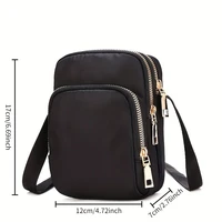 Casual waist bag, single-shoulder bag, casual lightweight crossbody phone case, nylon coin purse, mini bag - Image 2
