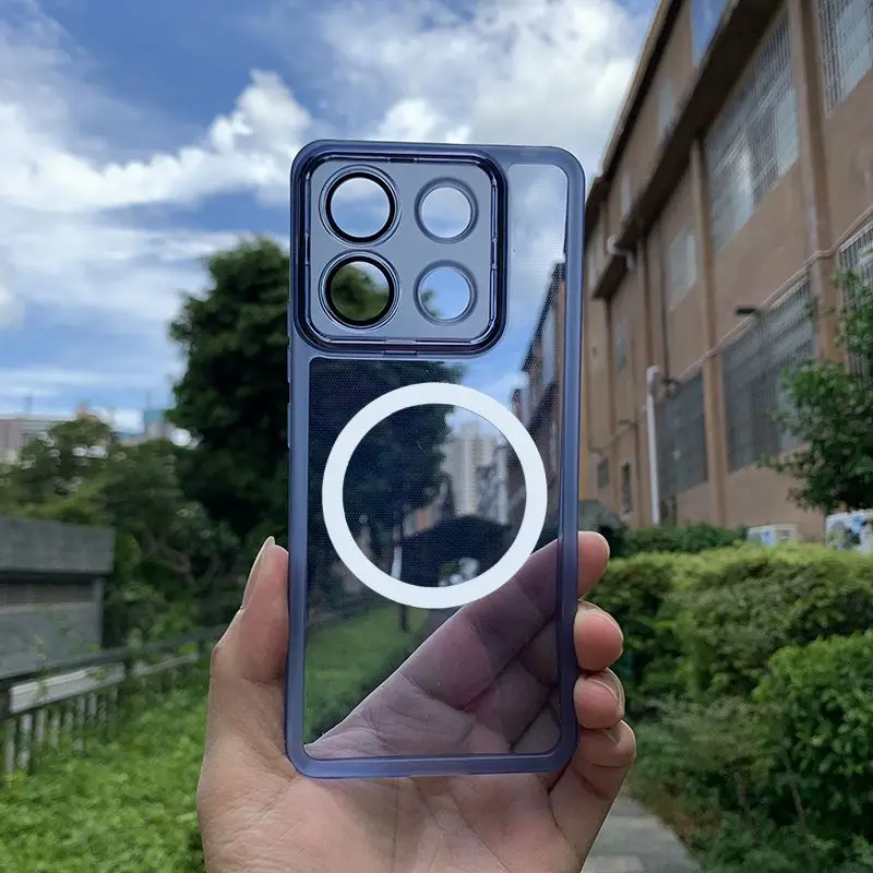Luxury Colorful Transparent TPU Case with Magnetic Bumper