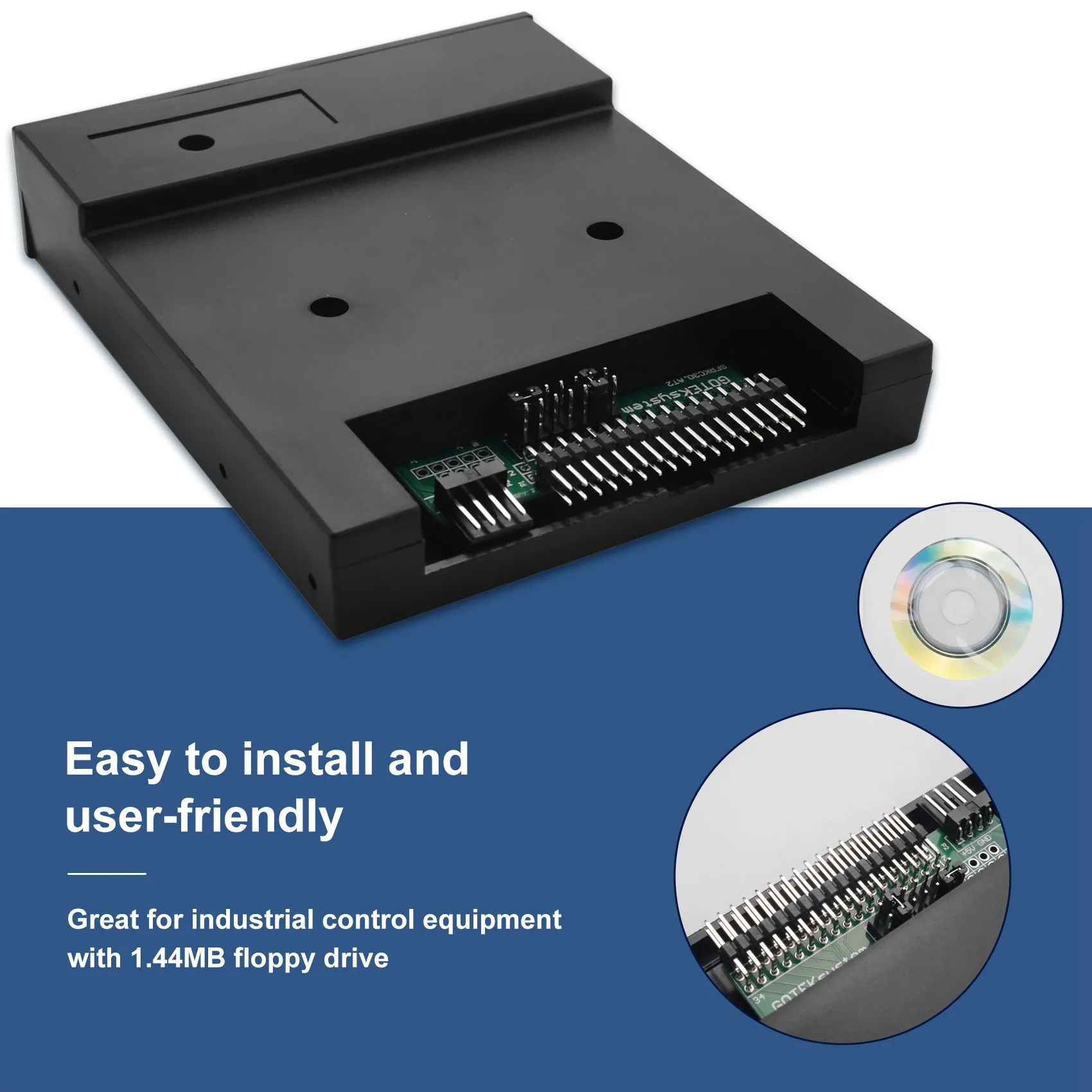 AB02 SFR1M44-U100K Black 3.5 inch 1.44MB USB SSD FLOPPY DRIVE EMULATOR for YAMAHA KORG ROLAND Electronic Keyboard GOTEK