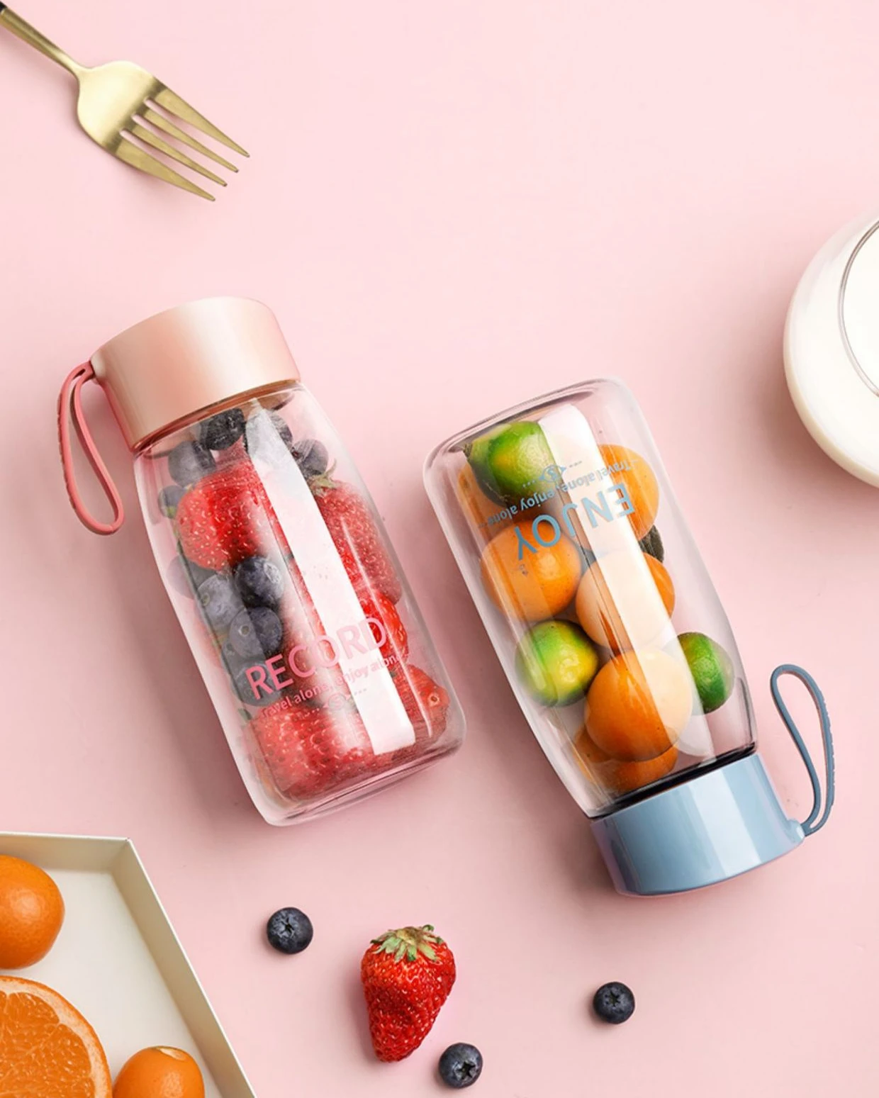 Description Picture 5 of item380ml Plastic Water Bottles Transparent Bottle Outdoor Sports Water Cup Water Mug Student Portable Mug