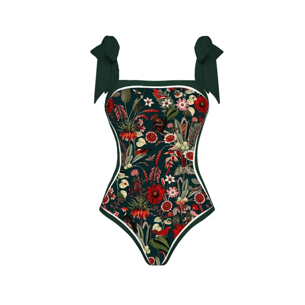 

Vintage Wizard Forest Orangutan Print One Piece Swimsuit And Cover Up