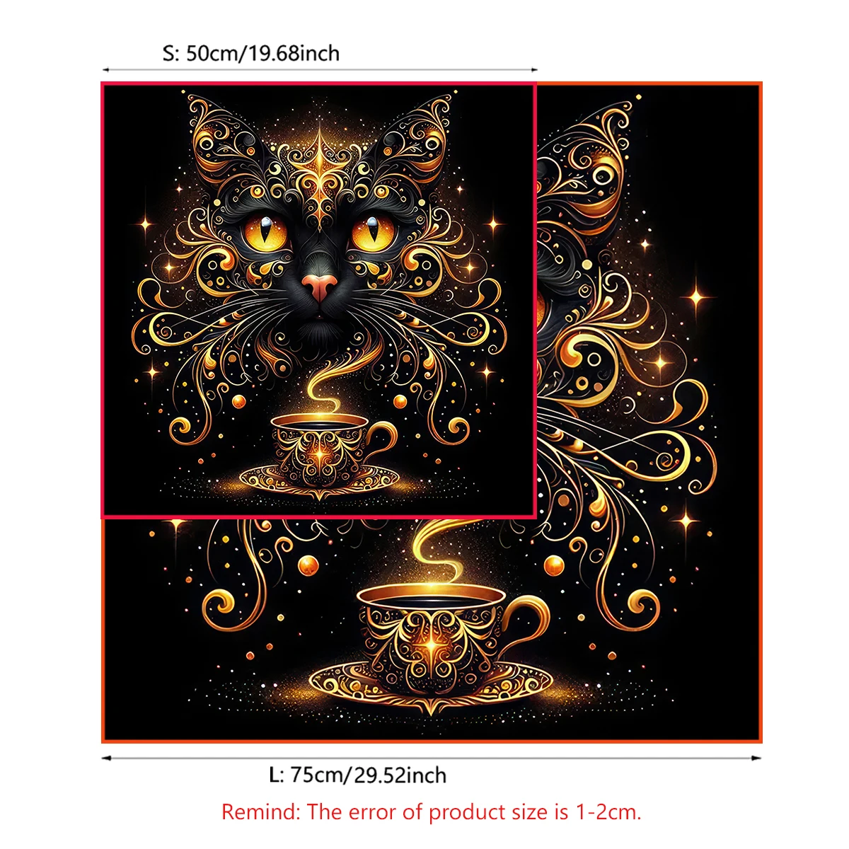 Gold Witchcraft Cat Altar Cloth Tarot Tablecloth For Spread Tarot Reading Cover Starry Sky Divination Tarot Mat Altar Decor Pad 6